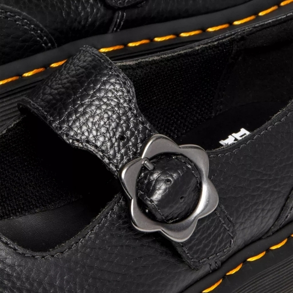 Dr. Martens Addina Flower Buckle Leather Platform Mary Jane Shoes - Picture 11 of 12